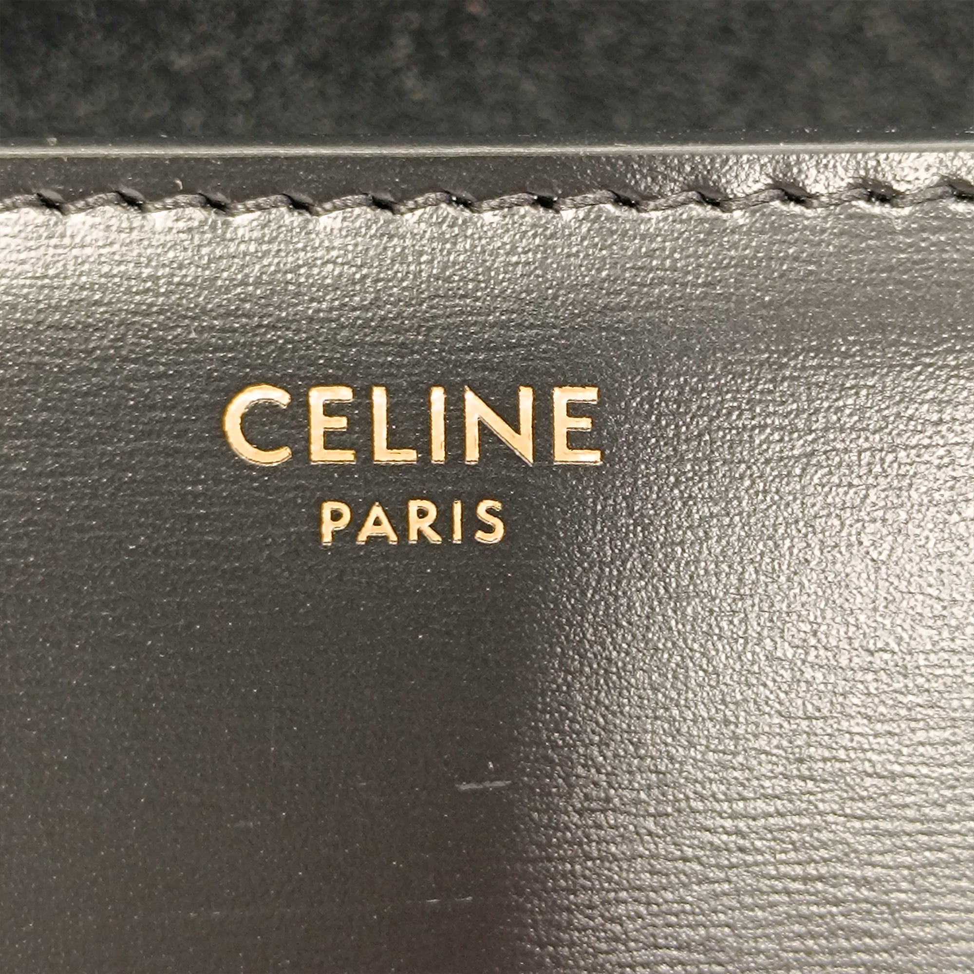 Celine Triomphe Leather Claude Shoulder Bag