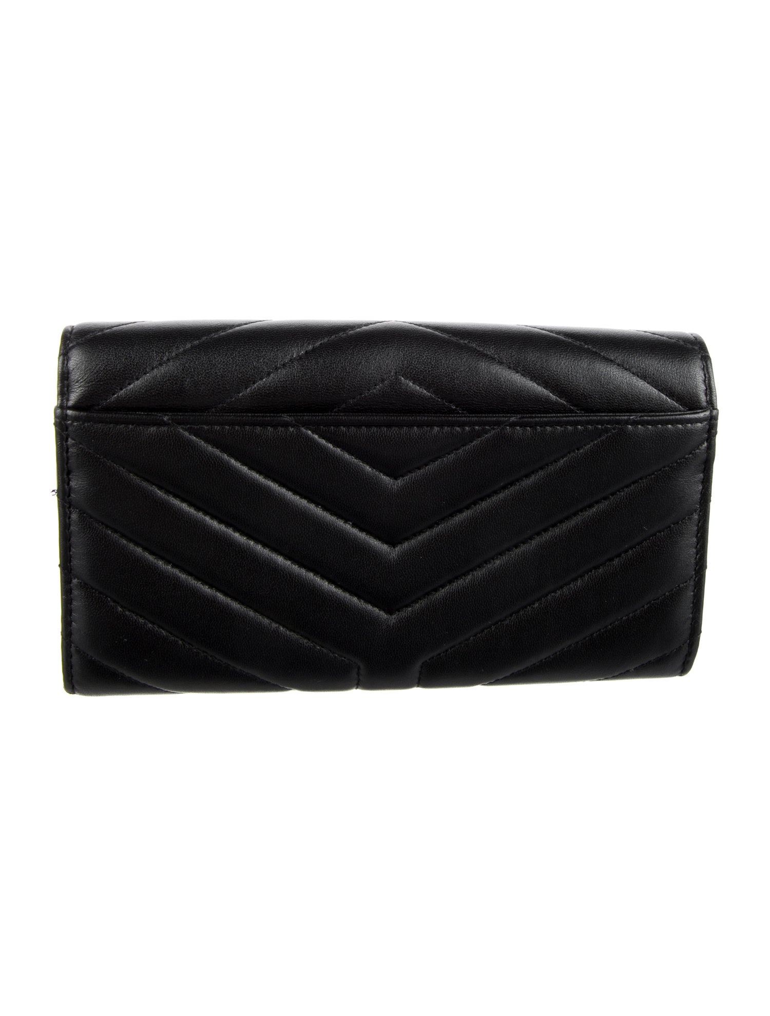 Yves Saint Laurent Quilted Pattern Leather Wallet