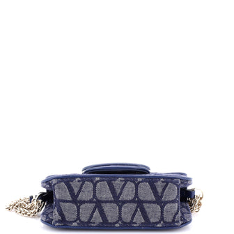 Valentino Garavani VLogo Loco Flap Shoulder Bag Toile Iconograph Fabric Small