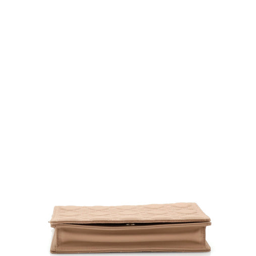 Christian Dior Ultra Matte Lady Dior Wallet on Chain Pouch Cannage Quilt Calfskin Long