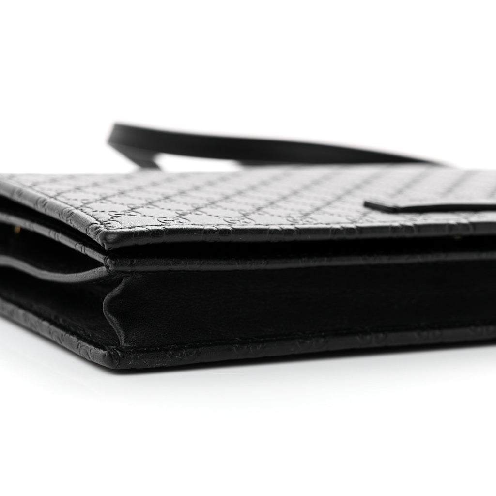 Gucci  Microguccissima Crossbody Wallet Black