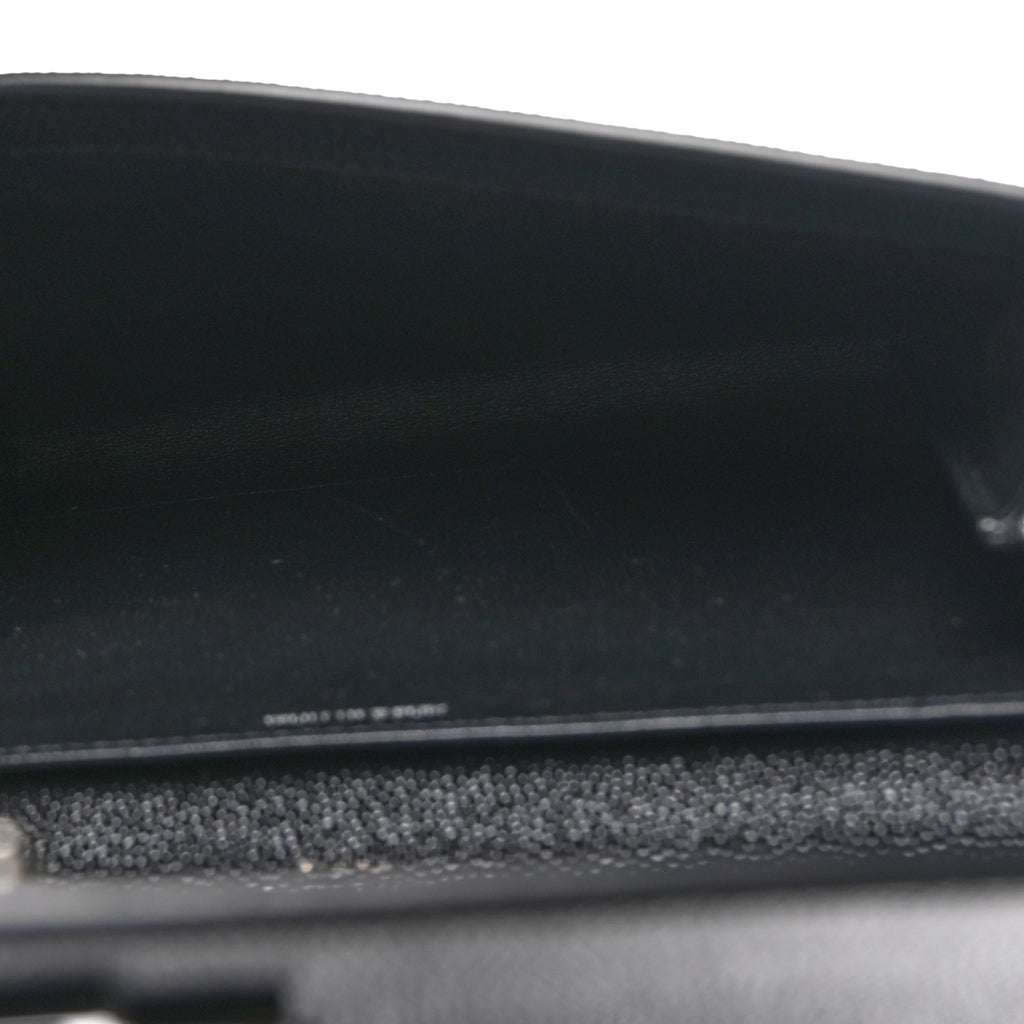 Saint Laurent  Grain de Poudre Uptown Chain Wallet Black