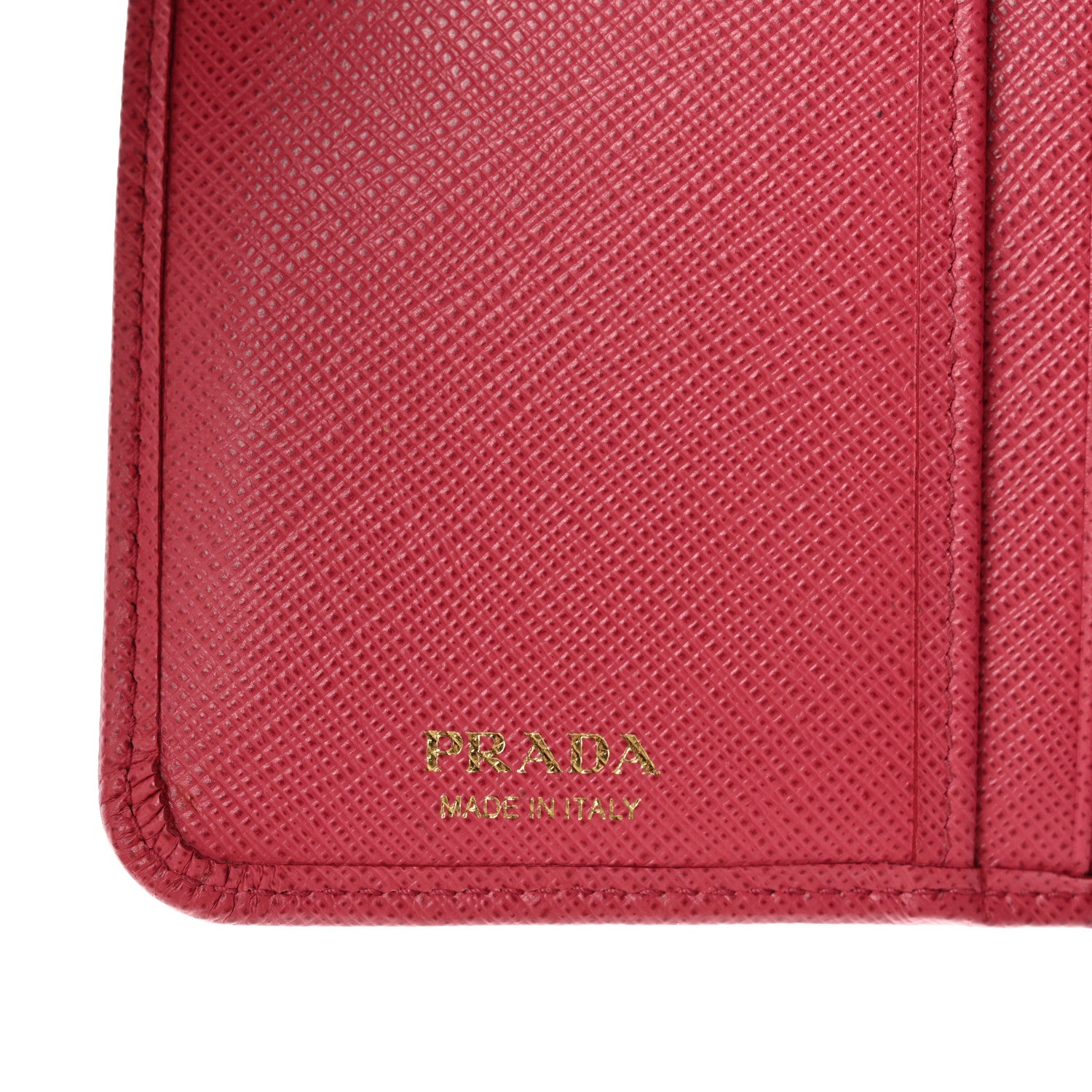 Prada Saffiano Metal Leather Compact Wallet