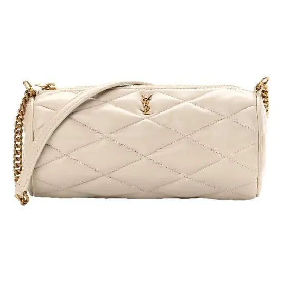 New Saint Laurent 2022 Mini Quilted Lambskin Sade Tube Bag shoulder bag