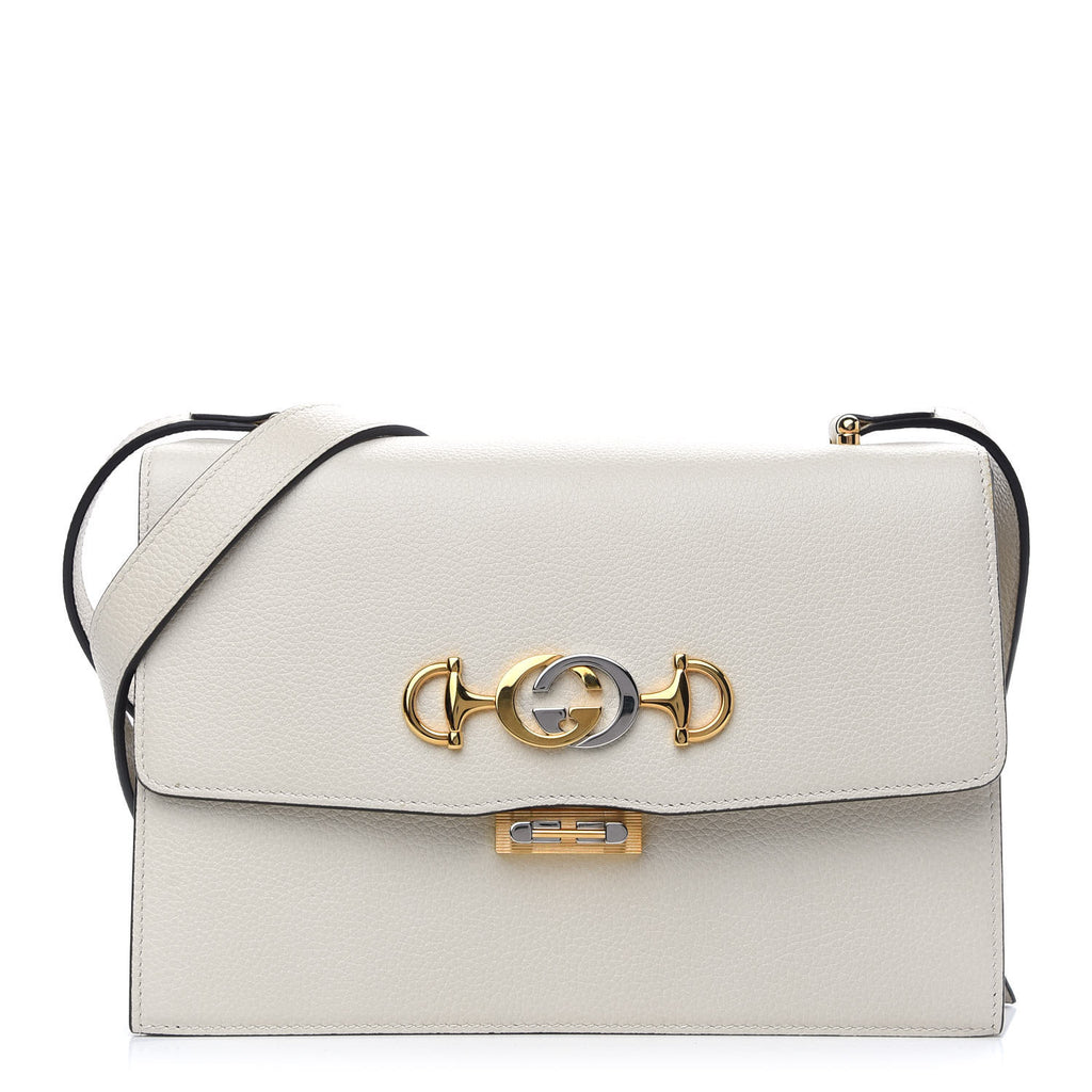 Gucci Zumi Leather Shoulder bag Beige