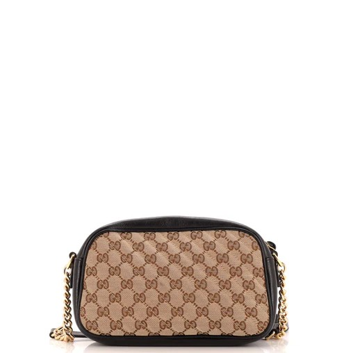 Gucci GG Marmont Shoulder Bag Diagonal Quilted GG Canvas Small