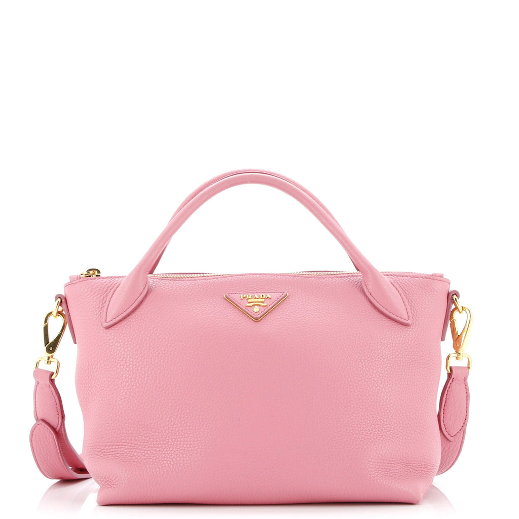 Prada Convertible Top Handle Satchel Vitello Daino Small