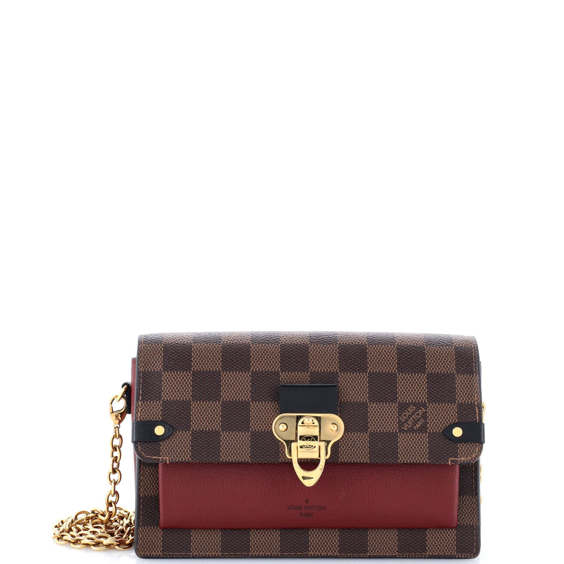 Louis Vuitton Vavin Chain Wallet NM Damier with Leather