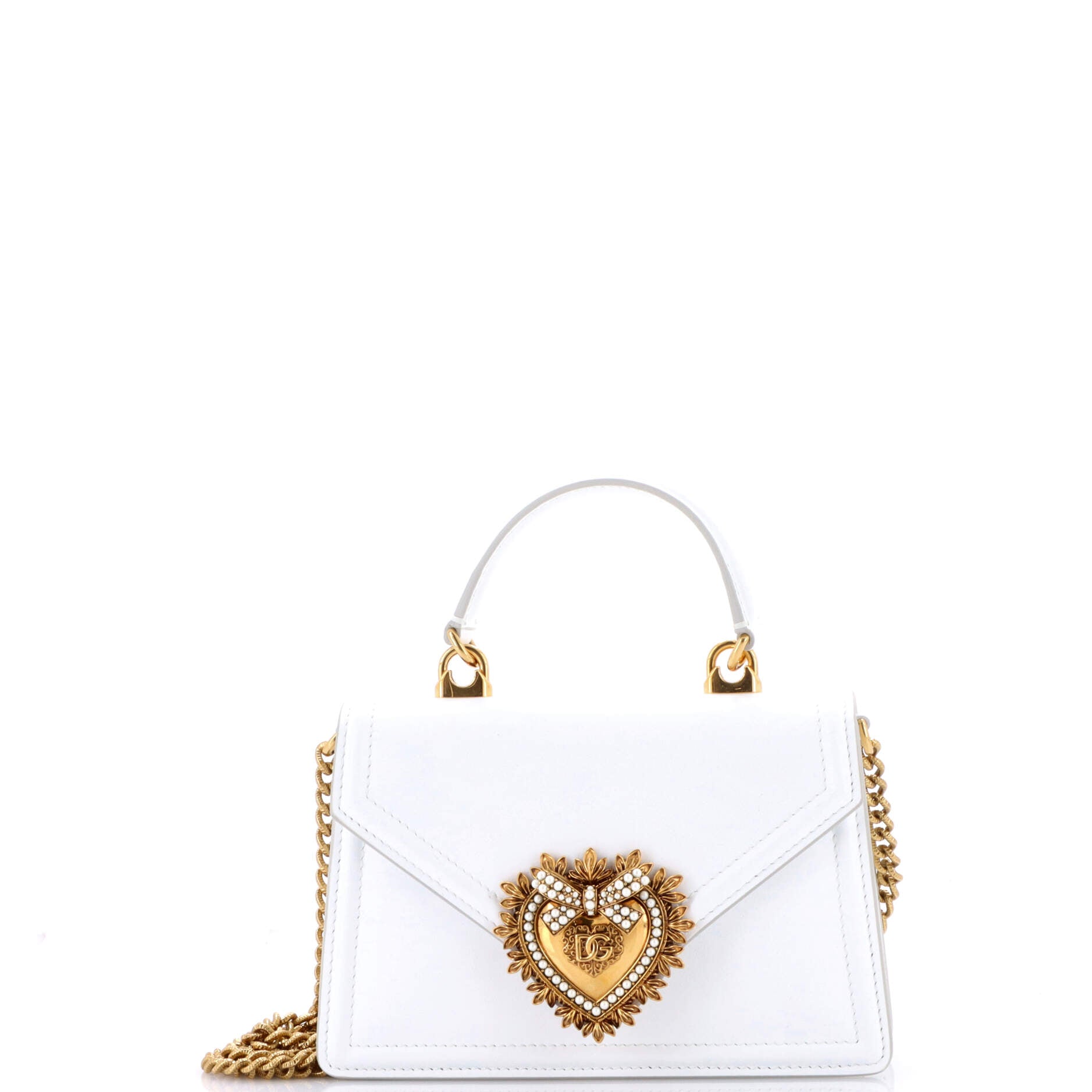 Dolce & Gabbana Devotion Top Handle Bag Leather Small