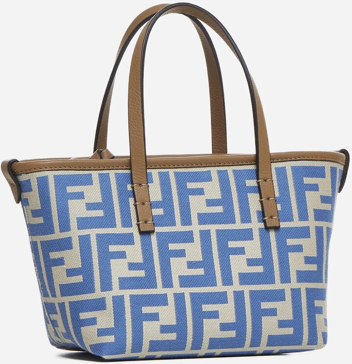 New Fendi Roll Mini Ff Canvas tote Bag