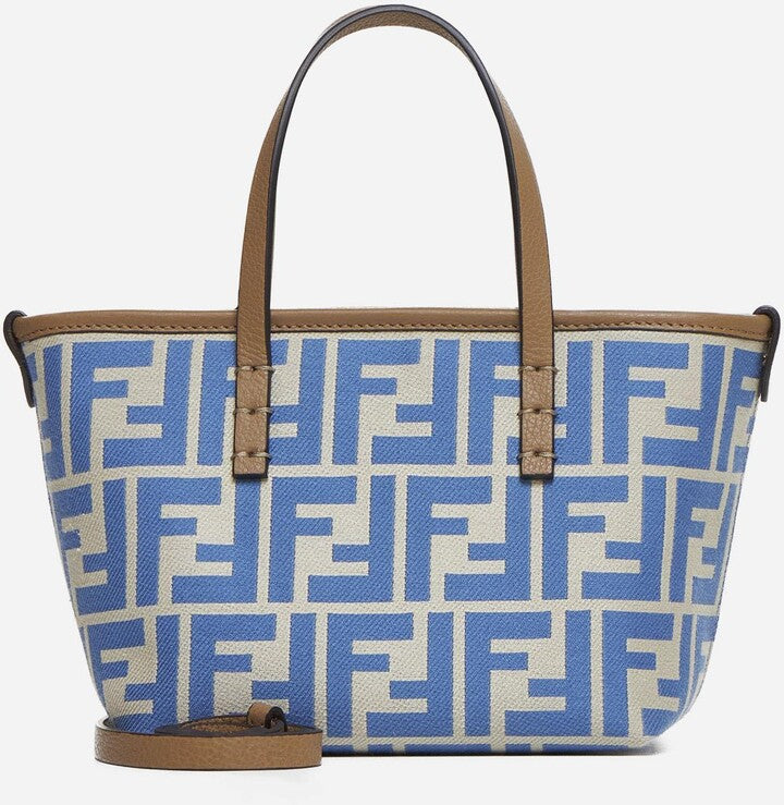 New Fendi Roll Mini Ff Canvas tote Bag