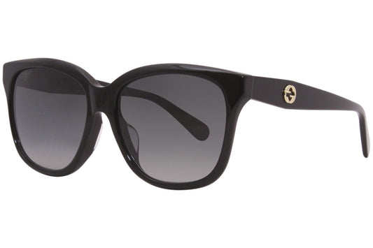 New Gucci Black / Grey Gradient Ladies Sunglasses