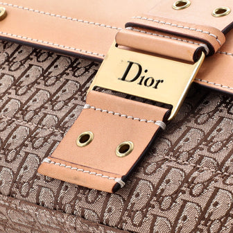 Christian Dior Vintage Street Chic Shoulder Handbag Diorissimo Canvas with Leather Small