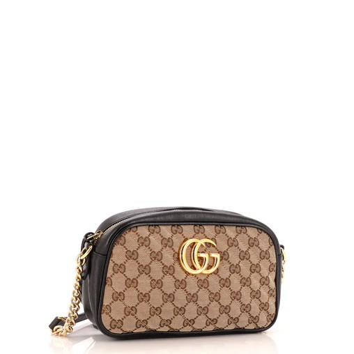 Gucci GG Marmont Shoulder Bag Diagonal Quilted GG Canvas Small