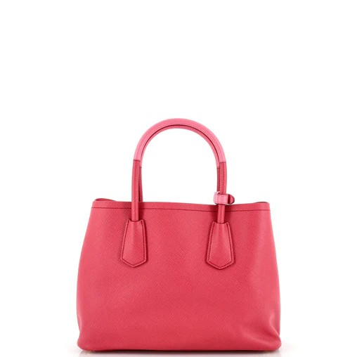 Prada Cuir Double Tote Saffiano Leather Small